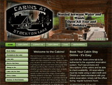 Tablet Screenshot of cabinsatstocktonlake.com